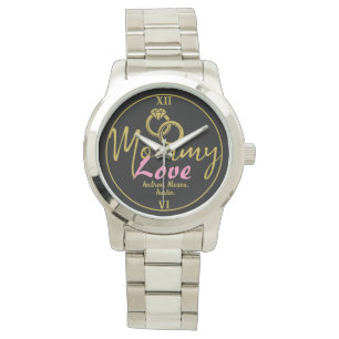 Einfache Luxus Mommy Mama Namen Personalisiert Cus Armbanduhr
