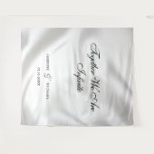 Einfache Luxus White Texture Wedding Quote Hinterg Wandteppich (Vorderseite (Horizontal))