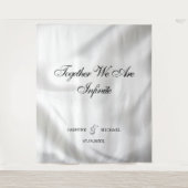 Einfache Luxus White Texture Wedding Quote Hinterg Wandteppich (Vorderseite)