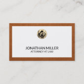 Einfache Luxusanwaltskanzlei bei der Law Business Visitenkarte (Vorderseite)