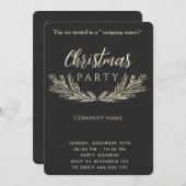 Einfache Luxuskiefern Weihnachten Einladung (Vorne/Hinten)