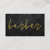 Einfache Luxusledertypografie Visitenkarte (Vorderseite)