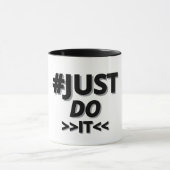 Einfache "Mach's einfach"-Typografie-Tasse Tasse (Zentrum)