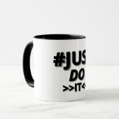 Einfache "Mach's einfach"-Typografie-Tasse Tasse (Vorderseite Links)