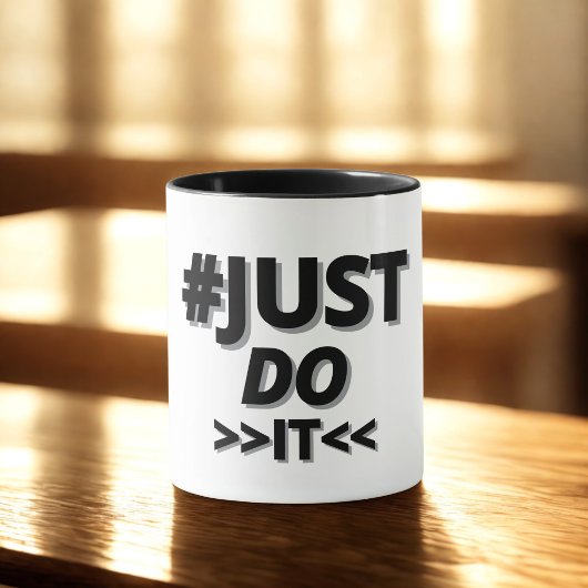 Einfache "Mach's einfach"-Typografie-Tasse Tasse