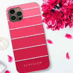 Einfache magentafarbene rosa Farbblöcke Case-Mate iPhone 14 Hülle<br><div class="desc">Chic, einfache Handy-Gehäuse mit monochromen Farbblöcken oder Streifen in magenta bis rosa ombre Farbtöne und personalisiert mit einem Namen, Monogramm oder Ihren eigenen Text. OPTIONEN: Das Beispiel wird im iPhone 14 Modell und Barely There Case Stil gezeigt - andere Telefonmodelle und Gehäusestil werden auf der Bestellseite angezeigt. HILFE: Für Hilfe...</div>