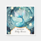 Einfache Magische Mermaid Baby-Dusche Serviette (Vorderseite)
