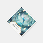 Einfache Magische Mermaid Baby-Dusche Serviette (Ecke)