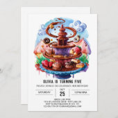 Einfache Magische Schokolade zum Geburtstag Einladung (Vorne/Hinten)