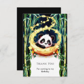 Einfache magische Wasserfarbe Panda Geburtstag Dankeskarte (Vorne/Hinten)