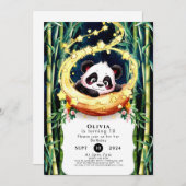 Einfache magische Wasserfarbe Panda Geburtstag Einladung (Vorne/Hinten)