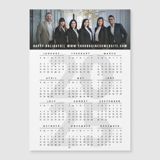 Einfache Magnetkarte für 2025 Foto-Kalender (Vorderseite)