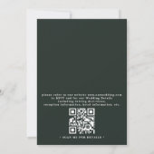 Einfache Magnolie Florale Rustikale QR-Code-Hochze Einladung (Rückseite)