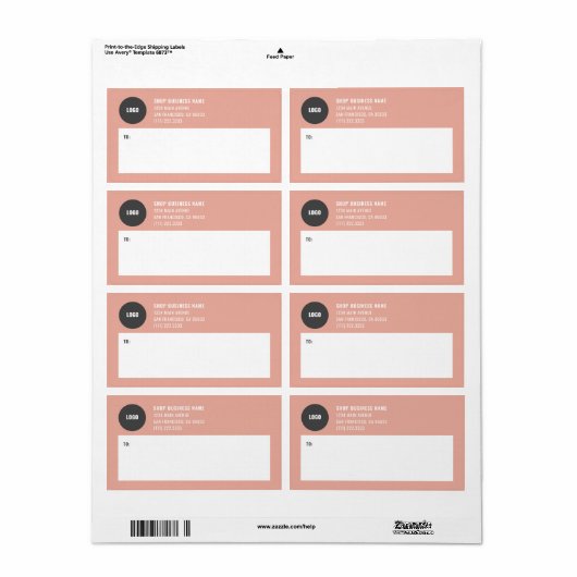 Einfache Mailing-Labels für Firmenlogos (Vorne)