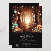 Einfache, majestätisch verzauberte Forest Baby Dus Einladung (Vorne/Hinten)