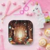 Einfache, majestätisch verzauberte Forest Baby Dus Pappteller (Party)