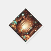 Einfache, majestätisch verzauberte Forest Baby Dus Serviette (Ecke)