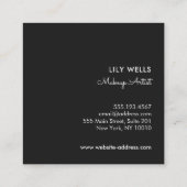 Einfache Makeup Artist Goldene Lifte Quadratische Visitenkarte (Rückseite)