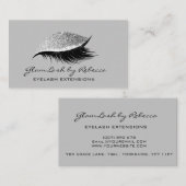 Einfache Makeup Beauty Eyelash Lashes Glitzer Silb Visitenkarte (Vorne/Hinten)