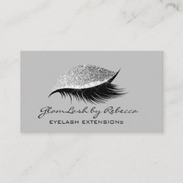 Einfache Makeup Beauty Eyelash Lashes Glitzer Silb Visitenkarte