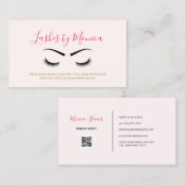 Einfache Makeup-Künstlerin mit Eyelashes und Augen Visitenkarte (Vorne/Hinten)