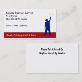 Einfache Maler-Visitenkarten Visitenkarte (Vorne/Hinten)