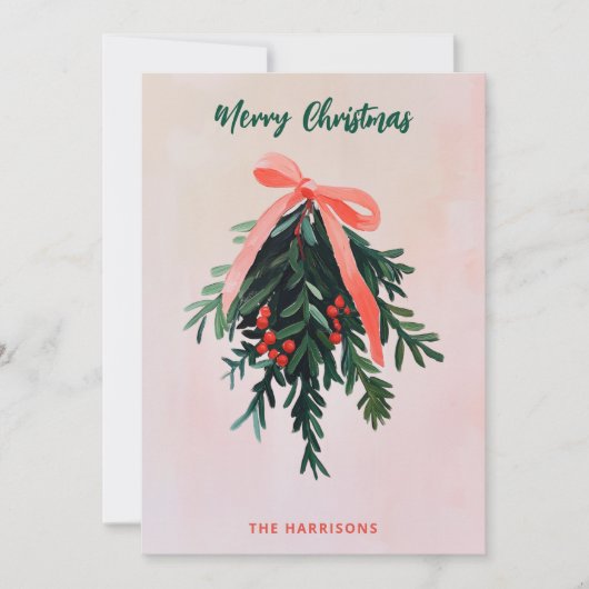 Einfache Malerei ohne Foto Moderne rosa Malerei Einladung (Vorderseite)