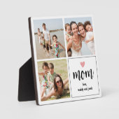 Einfache Mama Foto Collage Herzstück Plaque Fotoplatte (Vorderseite)