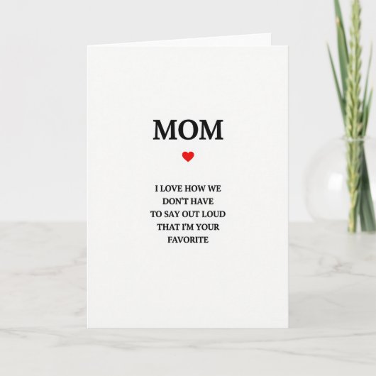 Einfache Mama ich liebe Dich Karte (Vorderseite)