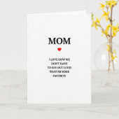 Einfache Mama ich liebe Dich Karte (Gelbe Blume)