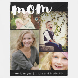 Einfache Mama Script-FotoCollage Fleecedecke
