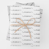 Einfache Mama Typografie Happy Mother Day Geschenkpapier Set (Beispiel)