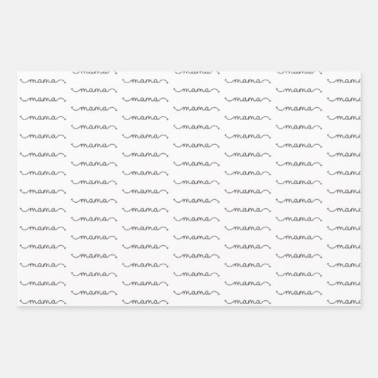 Einfache Mama Typografie Happy Mother Day Geschenkpapier Set (Vorderseite)