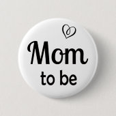 Einfache Mama zum Baby Shower Button (Vorderseite)