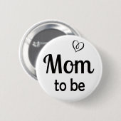 Einfache Mama zum Baby Shower Button (Vorne & Hinten)