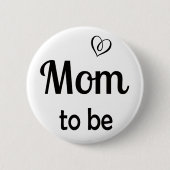 Einfache Mama zum Baby Shower Button (Vorderseite)