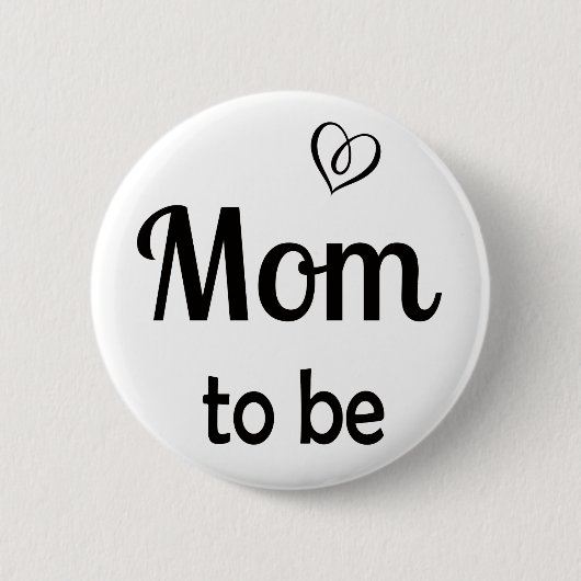 Einfache Mama zum Baby Shower Button (Vorderseite)