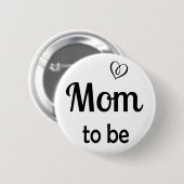 Einfache Mama zum Baby Shower Button (Vorne & Hinten)