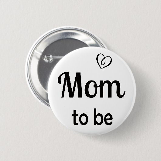 Einfache Mama zum Baby Shower Button (Vorne & Hinten)