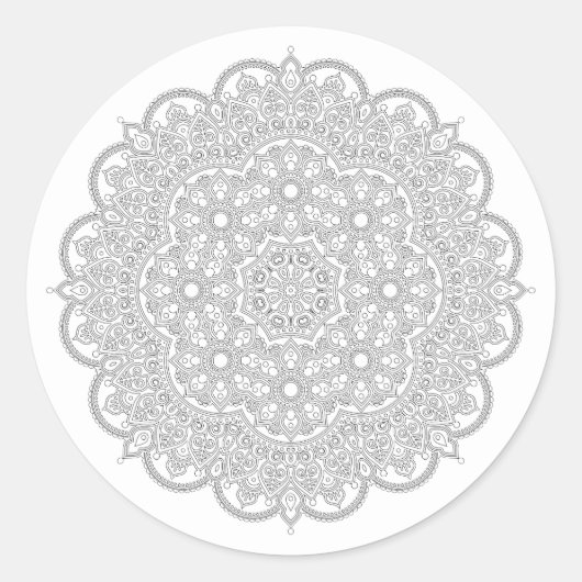 Einfache Mandala Sticker (Vorderseite)
