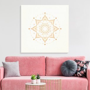 Einfache Mandala-Wandkunst Minimalistische heili Leinwanddruck