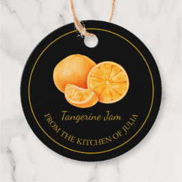 Einfache Mandarine Jam Hang Tag l Black Geschenkanhänger