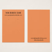 Einfache Mandarine-Ohrring-Display-Karten (Vorne & Hinten)