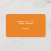 Einfache Mandarine Orange Business Card Visitenkarte (Rückseite)