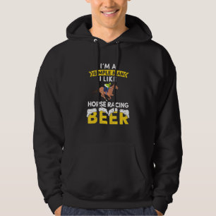Einfache Männer Liebe Pferderennen und Bier Pferde Hoodie