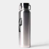 Einfache männliche Golf Player Monogram Trinkflasche (Rückseite)