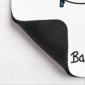 Einfache männliche Strichmännchen-Badminton Mousepad (Ecke)