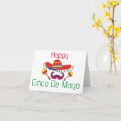 Einfache Maracas und Hut Cinco de mayo Karte (Gelbe Blume)