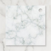 Einfache Marble-Skripte Elegantes Brautparty Geschenkanhänger (Rückseite)