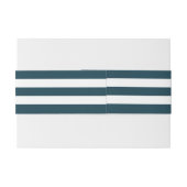 Einfache Marine-blaue Streifen Einladungsbanderole (Rückseitenbeispiel)